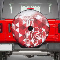 England Rugby Custom Spare Tire Cover Crystalised Red Rose - Wonder Print Shop