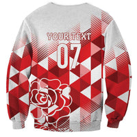 England Rugby Custom Sweatshirt Crystalised Red Rose - Wonder Print Shop