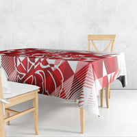 England Rugby Custom Tablecloth Crystalised Red Rose - Wonder Print Shop