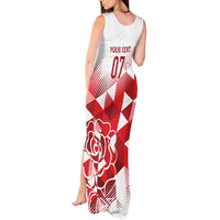 England Rugby Custom Tank Maxi Dress Crystalised Red Rose - Wonder Print Shop