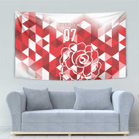 England Rugby Custom Tapestry Crystalised Red Rose - Wonder Print Shop