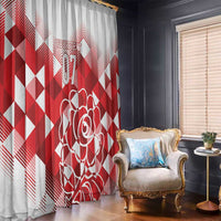 England Rugby Custom Window Curtain Crystalised Red Rose - Wonder Print Shop