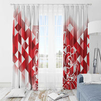 England Rugby Custom Window Curtain Crystalised Red Rose - Wonder Print Shop