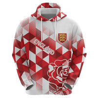 England Rugby Custom Zip Hoodie Crystalised Red Rose - Wonder Print Shop
