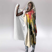 Reggae Soul B.Marley Grungy Hooded Blanket Get Up Stand Up - Wonder Print Shop