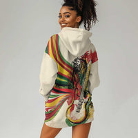 Reggae Soul B.Marley Grungy Hoodie Dress Get Up Stand Up - Wonder Print Shop