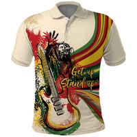 Reggae Soul B.Marley Grungy Polo Shirt Get Up Stand Up - Wonder Print Shop