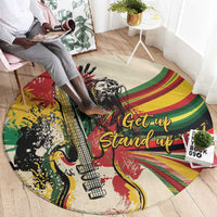 Reggae Soul B.Marley Grungy Round Carpet Get Up Stand Up - Wonder Print Shop