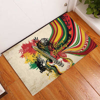 Reggae Soul B.Marley Grungy Rubber Doormat Get Up Stand Up - Wonder Print Shop