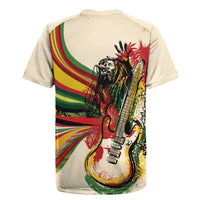 Reggae Soul B.Marley Grungy Rugby Jersey Get Up Stand Up - Wonder Print Shop