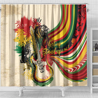 Reggae Soul B.Marley Grungy Shower Curtain Get Up Stand Up - Wonder Print Shop