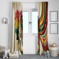 Reggae Soul B.Marley Grungy Window Curtain Get Up Stand Up - Wonder Print Shop