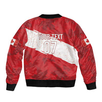 Canada WC2026 Soccer Custom Sleeve Zip Bomber Jacket Les Rouges