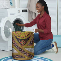 Cameroon Bamenda Toghu Inspired Laundry Basket Classic Motifs