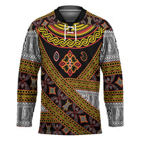 Cameroon Bamenda Toghu Inspired Hockey Jersey Classic Motifs
