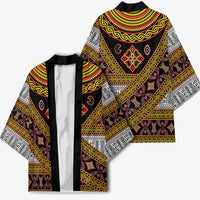 Cameroon Bamenda Toghu Inspired Kimono Classic Motifs