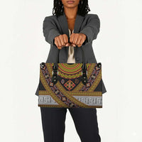 Cameroon Bamenda Toghu Inspired Leather Bag Classic Motifs