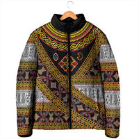 Cameroon Bamenda Toghu Inspired Padded Jacket Classic Motifs