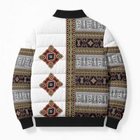 Cameroon Ndop Atoghu Inspired Bomber Puffer Jacket