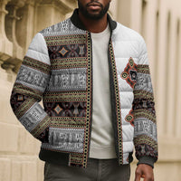 Cameroon Ndop Atoghu Inspired Bomber Puffer Jacket