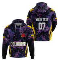 Personalised Colombia Football Hoodie World Cup 2023 Cano Cristales River Style - Wonder Print Shop