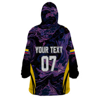 Personalised Colombia Football Wearable Blanket Hoodie World Cup 2023 Cano Cristales River Style - Wonder Print Shop