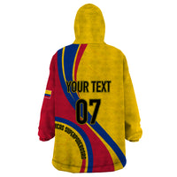 Personalised Colombia Football Wearable Blanket Hoodie World Cup 2023 Chicas Superpoderosas - Wonder Print Shop