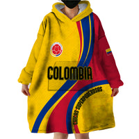 Personalised Colombia Football Wearable Blanket Hoodie World Cup 2023 Chicas Superpoderosas - Wonder Print Shop