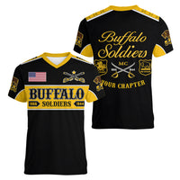 Personalised Buffalo Soldiers Women V Neck T Shirt History of Heroes - Wonder Print Shop