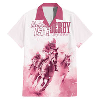 Personalised Kentucky Horse Racing Family Matching Mermaid Dress and Hawaiian Shirt 151st Anniversary - Pink Out LT7