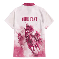Personalised Kentucky Horse Racing Family Matching Mermaid Dress and Hawaiian Shirt 151st Anniversary - Pink Out LT7