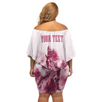 Personalised Kentucky Horse Racing Family Matching Off Shoulder Short Dress and Hawaiian Shirt 151st Anniversary - Pink Out LT7