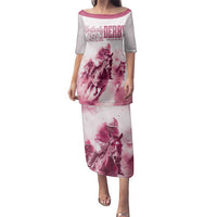 Personalised Kentucky Horse Racing Family Matching Puletasi and Hawaiian Shirt 151st Anniversary - Pink Out LT7