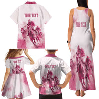 Personalised Kentucky Horse Racing Family Matching Tank Maxi Dress and Hawaiian Shirt 151st Anniversary - Pink Out LT7