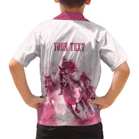 Personalised Kentucky Horse Racing Kid Hawaiian Shirt 151st Anniversary - Pink Out LT7