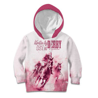 Personalised Kentucky Horse Racing Kid Hoodie 151st Anniversary - Pink Out LT7