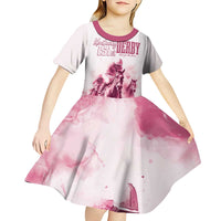 Personalised Kentucky Horse Racing Kid Short Sleeve Dress 151st Anniversary - Pink Out LT7