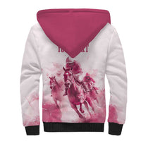Personalised Kentucky Horse Racing Sherpa Hoodie 151st Anniversary - Pink Out LT7