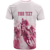 Personalised Kentucky Horse Racing T Shirt 151st Anniversary - Pink Out LT7