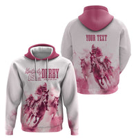 Personalised Kentucky Horse Racing Zip Hoodie 151st Anniversary - Pink Out LT7