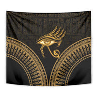 Ancient Egypt Eye of Horus Tapestry Gold Intricate Feathers