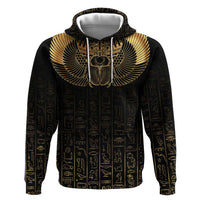 Ancient Egypt Scarab Hoodie Black Gold