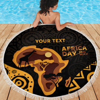 Africa Day Personalized Beach Blanket Ethnic Retro Style LT7 - Wonder Print Shop