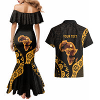 Africa Day Personalized Couples Matching Mermaid Dress and Hawaiian Shirt Ethnic Retro Style LT7 - Wonder Print Shop