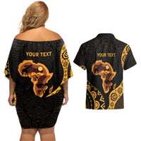 Africa Day Personalized Couples Matching Off Shoulder Short Dress and Hawaiian Shirt Ethnic Retro Style LT7 - Wonder Print Shop