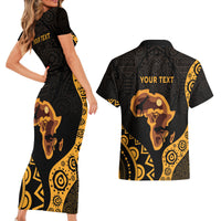 Africa Day Personalized Couples Matching Short Sleeve Bodycon Dress and Hawaiian Shirt Ethnic Retro Style LT7 - Wonder Print Shop
