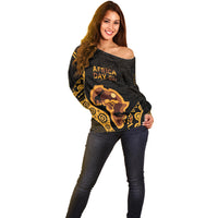 Africa Day Personalized Off Shoulder Sweater Ethnic Retro Style - Wonder Print Shop