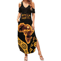 Africa Day Personalized Summer Maxi Dress Ethnic Retro Style - Wonder Print Shop