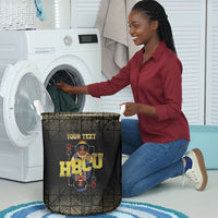 HBCU Grad Personalized Queen Poker Card Laundry Basket Golden Pattern