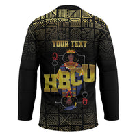 HBCU Grad Personalized Queen Poker Card Hockey Jersey Golden Pattern